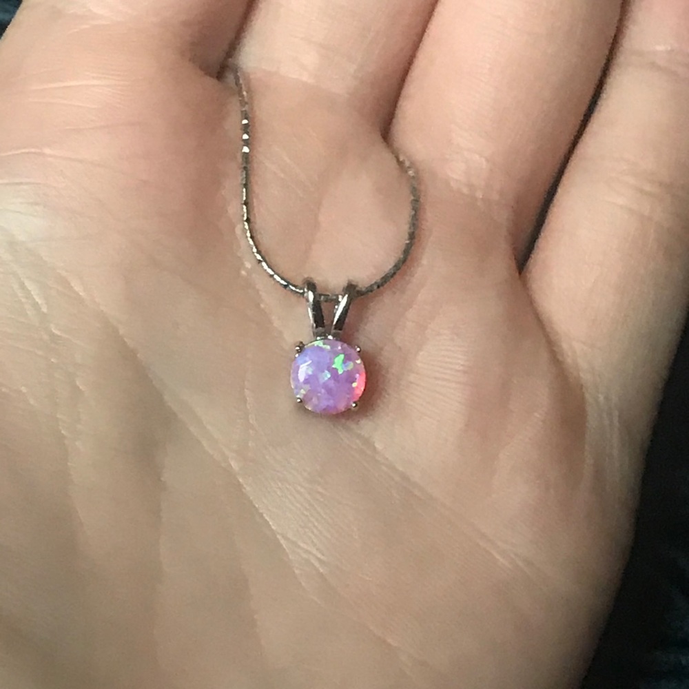 Pink fire opal necklaces